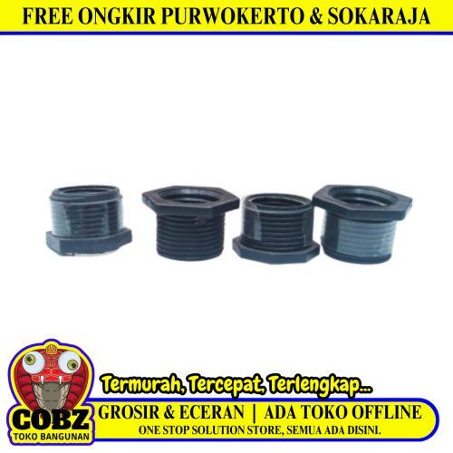 1/2 IN x 3/4 IN / TM Verlop Ring Flug Vlok Bushing Plastik PVC