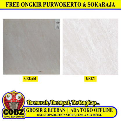 50 CM x 50 CM / ASIA TILE FORTUNA Keramik Lantai Rumah Glossy Dus