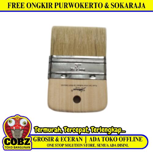 3 IN / PRIMA Kuas Tangan Cat Tembok Kayu Besi Air Touch Brush