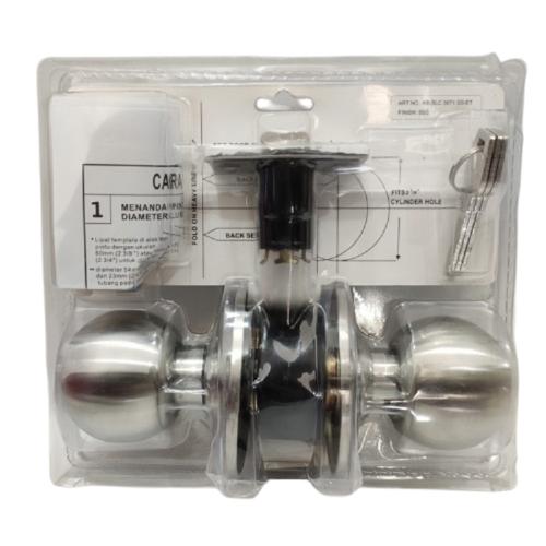 D 6.5 CM / BLC Kunci Handle Pintu Bulat Kamar Mandi Stainless Warna Set