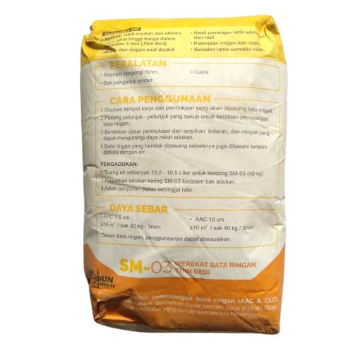 40 KG / SUN MORTAR SM 03 THIN BED Semen Instant Perekat Bata Ringan Sak