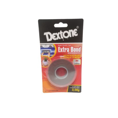 12 MM / DEXTONE EXTRABOND Isolasi Bolak Balik Busa Double Foam Tape Merah