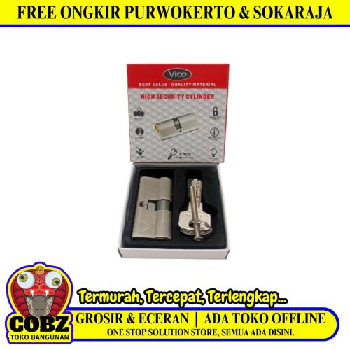 VICO Silinder Anak Kunci Pintu Cylinder Lock Besar + 5 Kunci Set