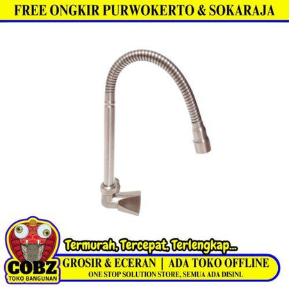 1/2 IN / SKL Kran Angsa Fleksibel Sink BCP Tembok Stainless