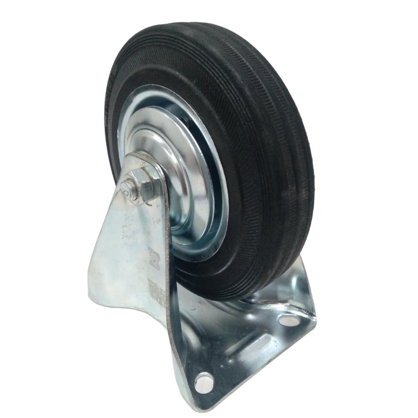 6 IN / TRIPLE-S Roda Mati Trolly Gepeng Plat 144 MM Karet Hitam