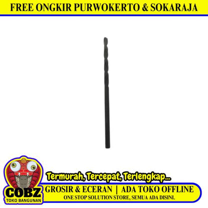 2 MM / HSS Shank Twist Drill Bits Mata Bor Besi Baja Kayu Pvc