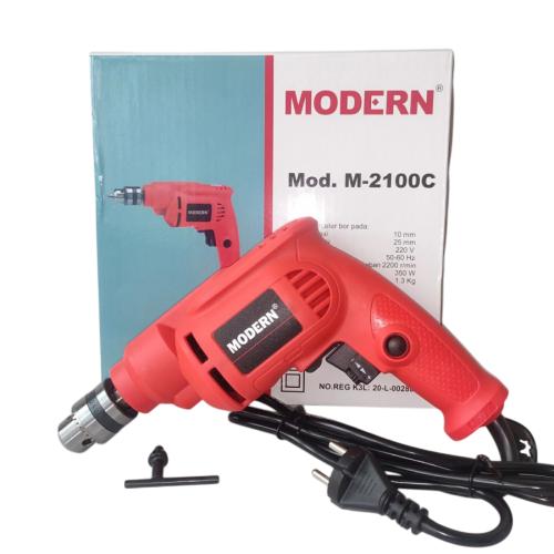 MODERN M-2100C Mesin Bor Tangan Drill 2 Way Kabel Set