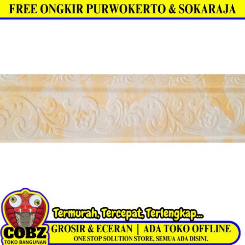 8 MM x 8 CM x 115 CM / COBZ LIST-B83H Wallpaper Foam Sticker Corak Kuning Putih Lembar