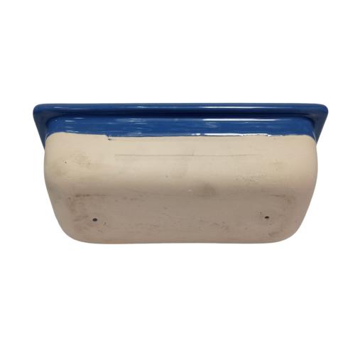 11 CM x 22 CM x 11 CM / TRISENIA Tempat Sabun Tanam Dinding Keramik Biru Tua