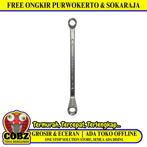12 MM x 13 MM / TM Kunci Ring 2 Sisi Double Ring Offset Wrench