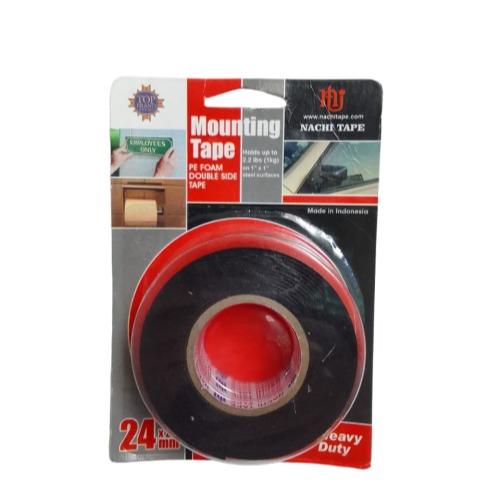 24 MM / NACHI Isolasi Bolak Balik Busa Double Foam Tape Hitam