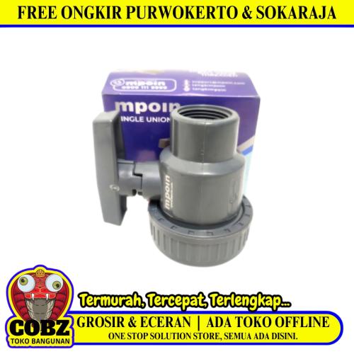 3/4 IN / MPOIN SINGLE Stop Kran Watermur Drat Dalam Plastik PVC