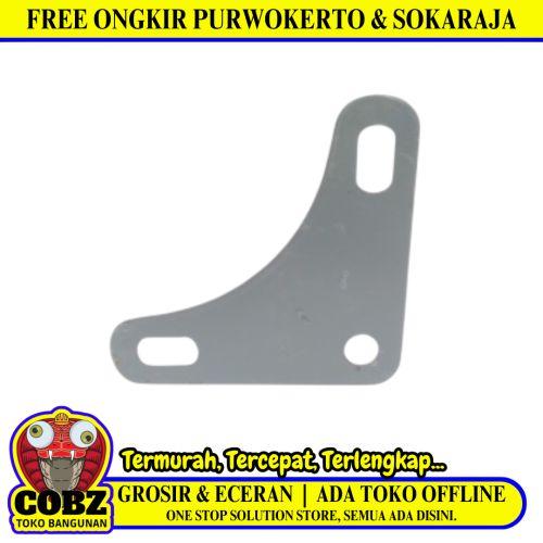 NM Plat Penyangga Aksesoris Rak Siku Lubang Abu Abu Biji