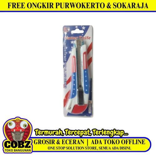 P. TIGER L. KING Pisau Cutter Pemotong Kertas Utility Heavy Duty Blade Besar