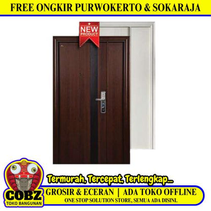 5 CM x 120 CM x 210 CM / FORTRESS FORT 120.17 MOM & SON Pintu Kamar Mandi Baja White Set