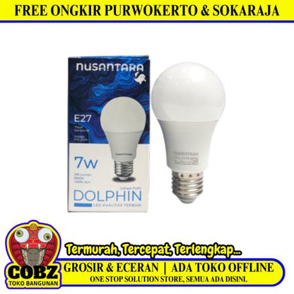 7 WATT / NUSANTARA DOLPHIN LED Lampu Bohlam Bulb Putih