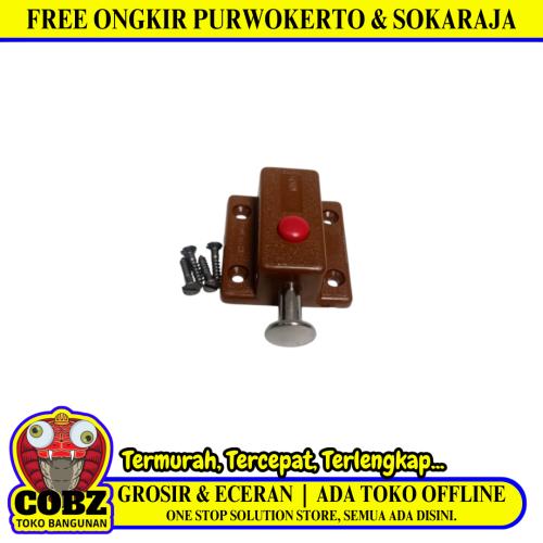 2  IN / COBZ 01 Grendel Kunci Slot Pintu Jendela Plastik PVC