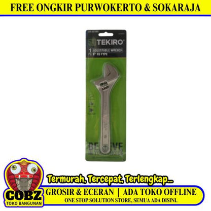 8 IN / TEKIRO Kunci Inggris Bago Multifungsi Adjustable Wrench