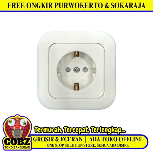 1 LUBANG / PANASONIC WEJP1121-7 Stop Kontak Tanam IB Inbow + Pengaman Putih