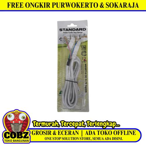 180 CM / STANDARD Kabel Jek Setrika Gosokan 3 Kabel