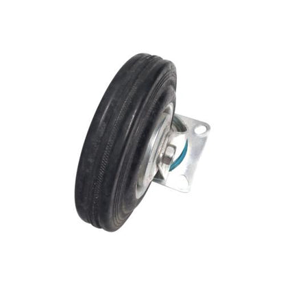 5 IN / TRIPLE-S Roda Hidup Trolly Bentuk Plat 125 MM Karet Hitam