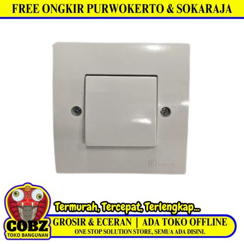 BROCO NG NEURAY Saklar Tunggal Single Engkel 1 Gang Tanam IB Inbow Putih