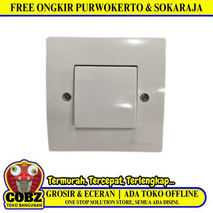 BROCO NG NEURAY Saklar Tunggal Single Engkel 1 Gang Tanam IB Inbow Putih