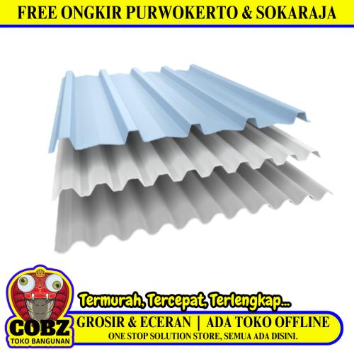 1.2 MM x 860 MM x 5 M / ALDERON RS ROMA Atap U PVC Gelombang Bulat Opaque White Lembar