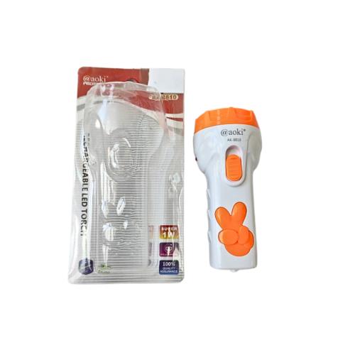 1 WATT / AOKI 8810 Lampu Senter LED Cas Charge Rechargeable Fitting Colok