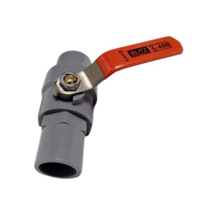 1/2 IN / BLITZ Stop Keran Polos Ball Valve Engkol Plastik PVC