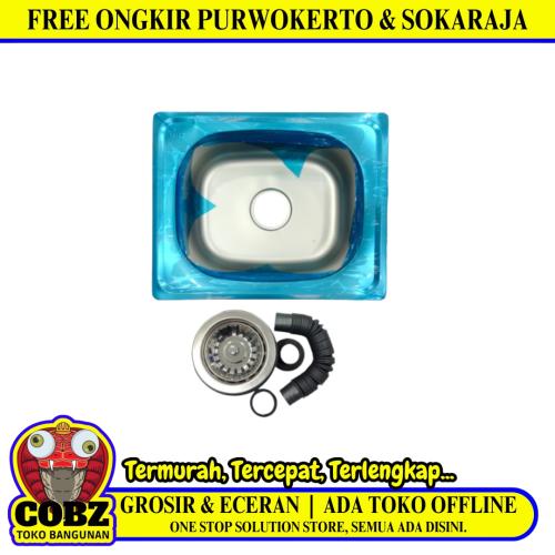 50 CM x 40 CM x 15 CM / GNET CLASSIC WS 5040 Bak Cuci Piring Washbak 1 Lubang + Acc Set