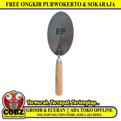6 IN / EIFFEL Cetok Sendok Semen Acian Trowel Bulat Gagang Kayu