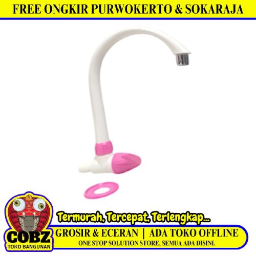 1/2 IN / FTA Kran Angsa Sink Bak Cuci Piring Tembok Plastik PVC