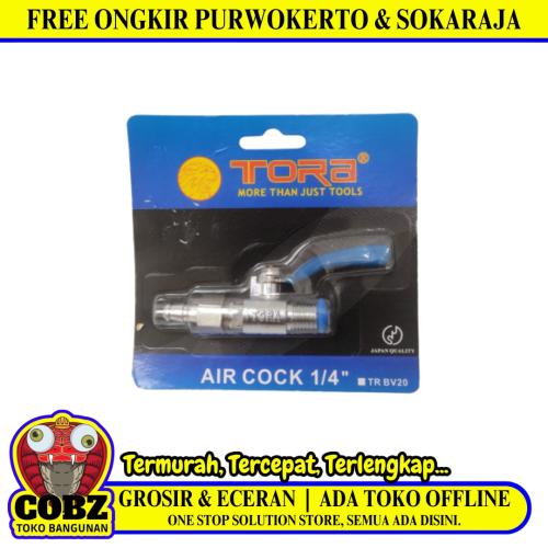 1/4 IN / TORA Stop Kran Angin Mesin Kompresor Kuningan