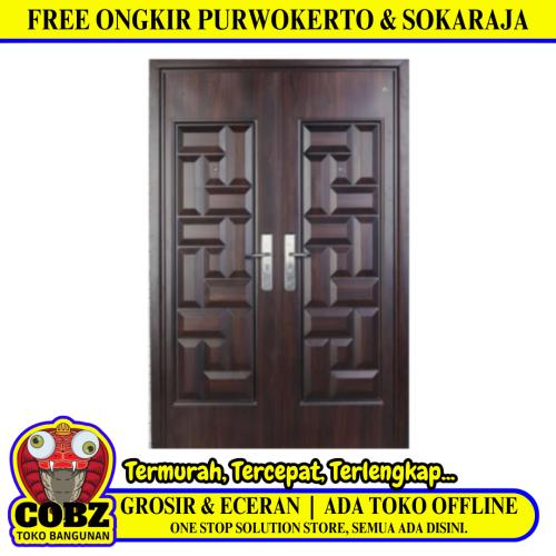 5 CM x 150 CM x 220 CM / FORTRESS PRIME 150.04 DOUBLE Pintu Kamar Mandi Baja Coklat Set