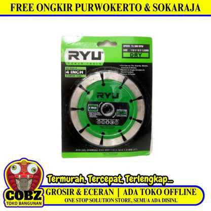 4 IN /RYU Dry Mata Potong Gerinda Potong Keramik Diamond Cutting Wheel