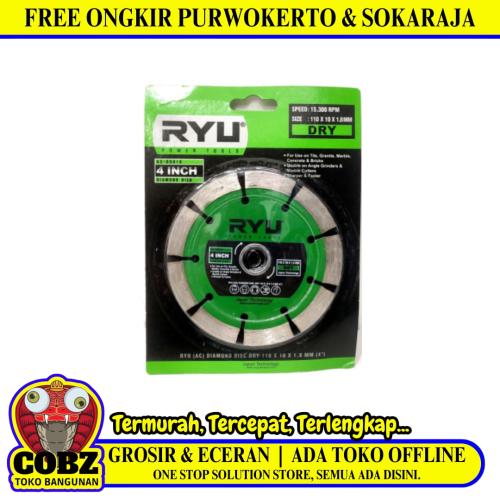 4 IN /RYU Dry Mata Potong Gerinda Potong Keramik Diamond Cutting Wheel