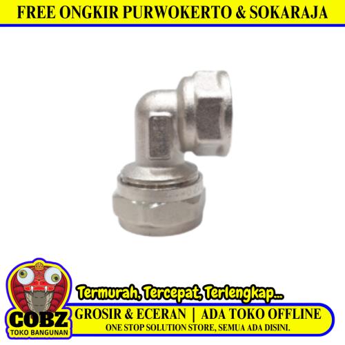 L 20 x 1/2 IN / WESTPEX Knee Selang Pex Drat Dalam Ke Pipa Stainless