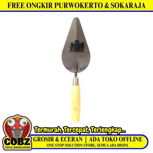 6 IN / GALAXY Cetok Sendok Semen Acian Trowel Lancip Gagang Kayu