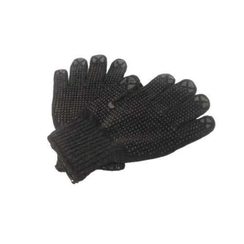 MATAHARI Sarung Tangan Benang Rajut Hitam Kain Tukang Kerja Proyek Sepasang