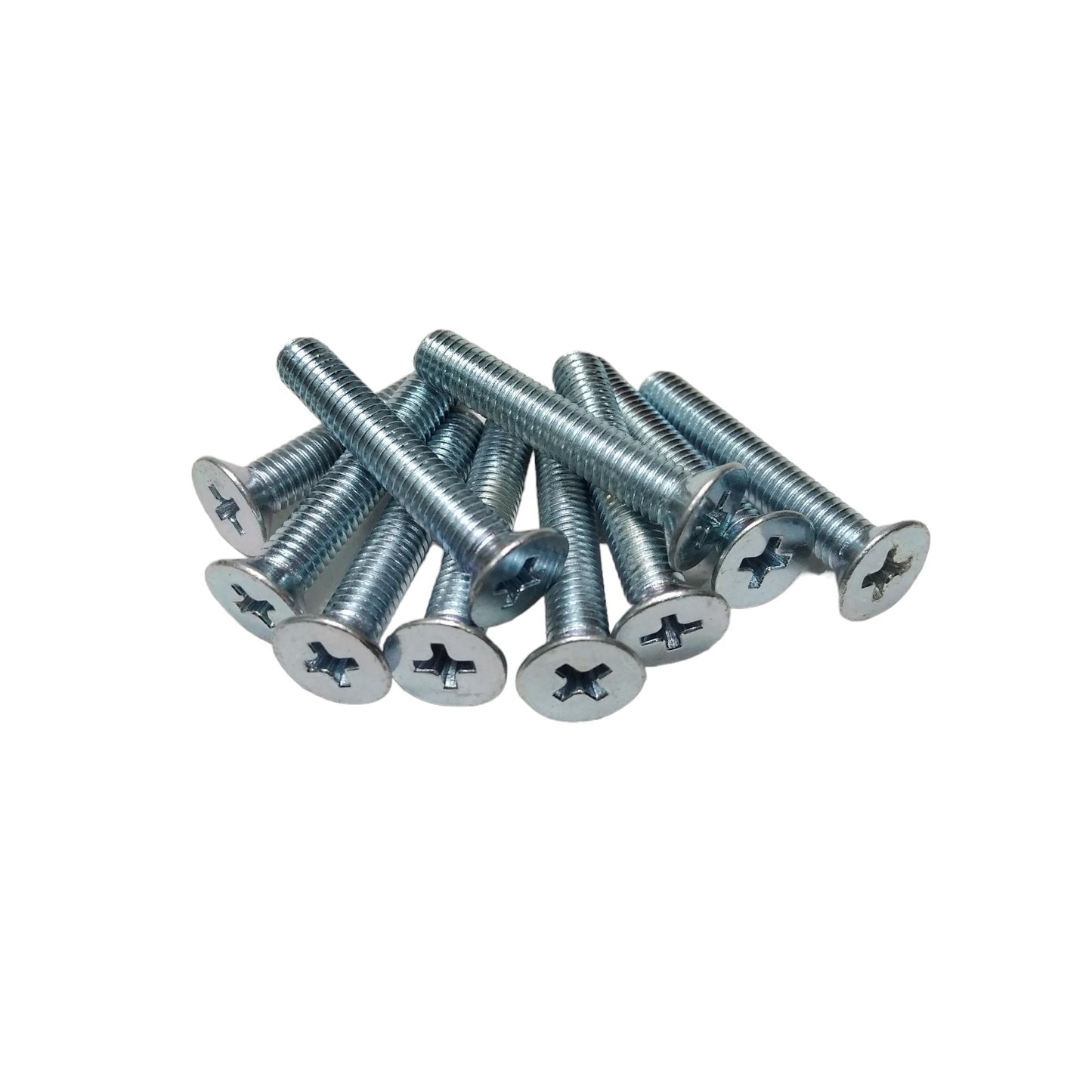 M 5 x 30 MM / TM Baut JF Kepala Rata Plus Putih Biji