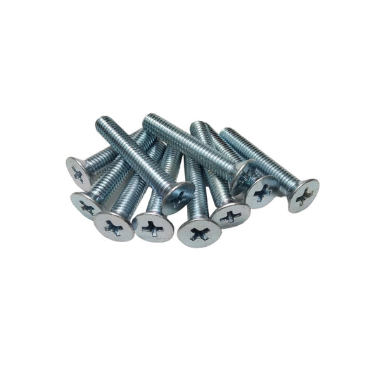 M 5 x 30 MM / TM Baut JF Kepala Rata Plus Putih Biji