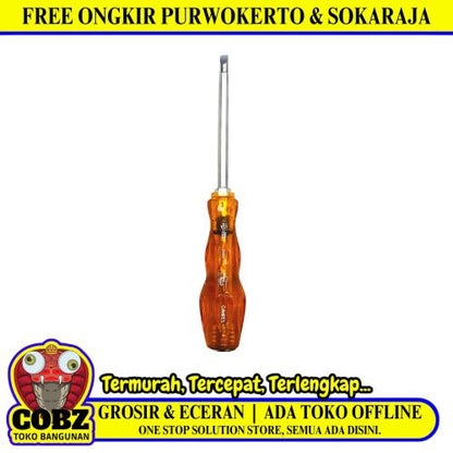 4 IN / CAMEL Obeng Screwdriver Two Way Bolak Balik Plus Minus 2 In 1 Gagang Fiber
