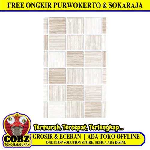 25 CM x 40 CM / PLATINUM HOLDEN Keramik Dinding Kamar Mandi Glossy Brown Dus