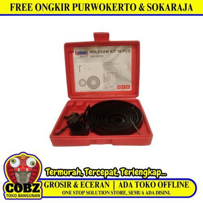 19 -127 MM / KODENKI Hole Saw Mata Bor Hidroponik Pelubang Kayu 16 Pcs Set