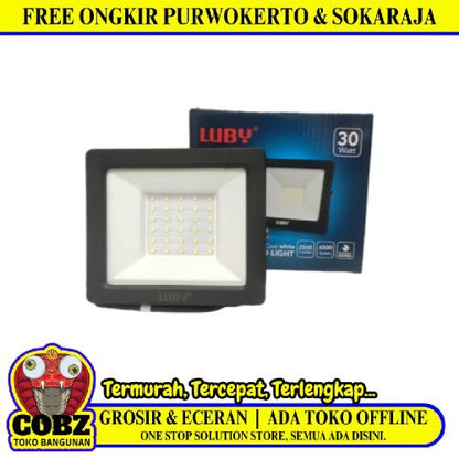 30 WATT / LUBY LBKS-501 Lampu Kap Sorot Tembak Jalan Flood Light Putih