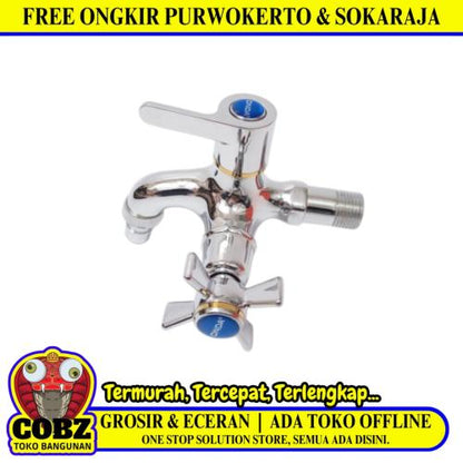 1/2 IN / ONDA K410 GKU Kran Air Cabang Double Shower Mesin Cuci Stainless