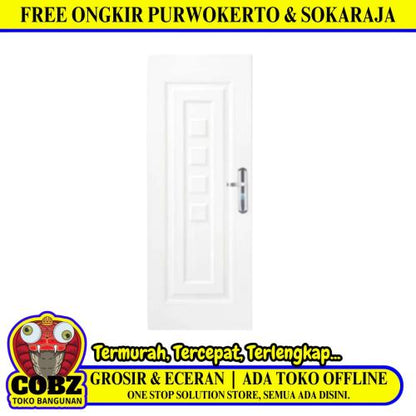 4 CM x 80 CM x 200 CM / FORTRESS METAL 80.02 SINGLE Pintu Kamar Mandi Baja White Set