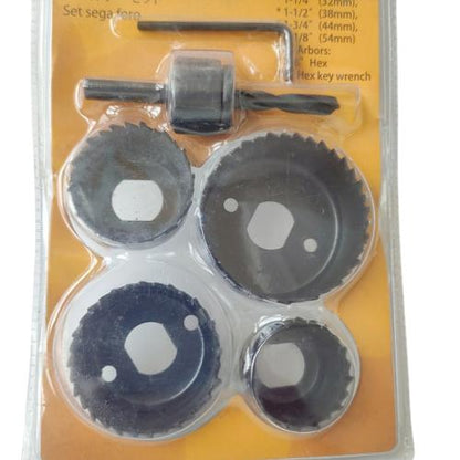 32 - 54 MM / IWA TCT Hole Saw Mata Bor Hidroponik Pelubang Kayu 6 Pcs Set
