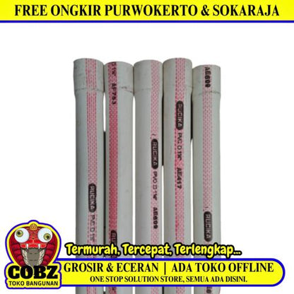 1 1/4 IN / RUCIKA D Lis Merah Pipa Pralon Paralon PVC Putih Meter